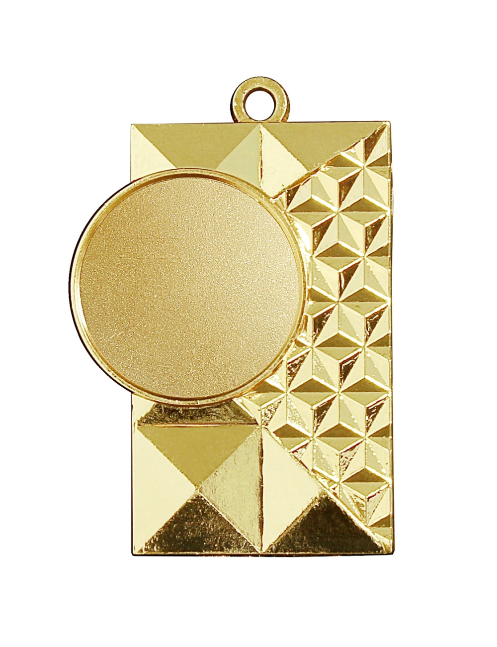 MDX45-G  Medal złoty z miejscem na wklejkę, rozmiar 50x35mm, insert-25mm, grubość 2mm, ZNAL, color GOLD (code NO.422)