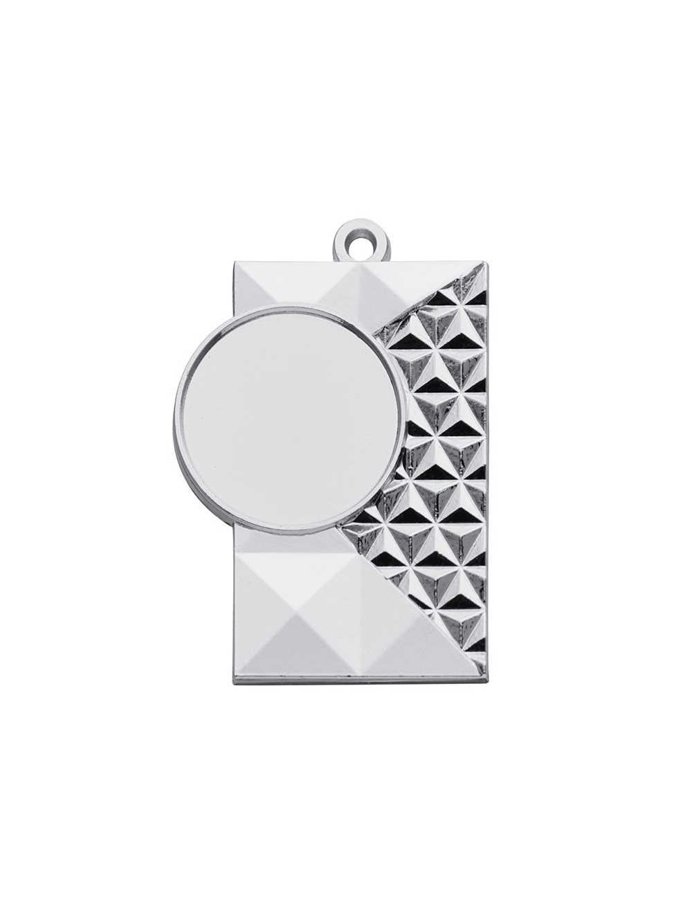 MDX45-S  Medal srebrny z miejscem na wklejkę, rozmiar 50x35mm, insert-25mm, grubość 2mm, ZNAL, color SILVER (code NO.422)